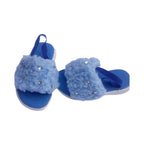 Sandals, Blue Fur & Comfortable, for Baby Girls'