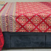 Bed Sheet, Elevate Your Bedroom with Maroon Square Texture