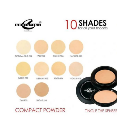 Compact Powder, Flawless Finish, Lasting Beauty, Christine