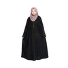 Abaya, Black Lace & Mokesh Embellished 1-Piece Modest Elegance, for Women