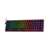 Keyboard, Redragon K628 Pollux 75%, Wired RGB Gaming with Huano Red Switches