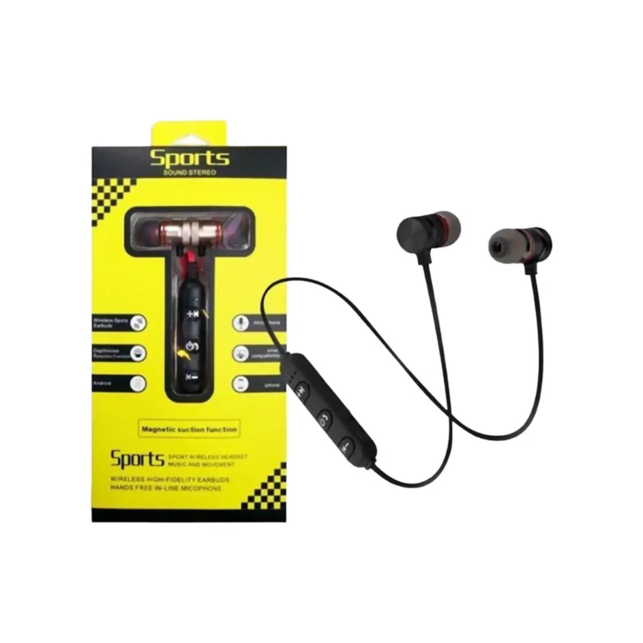 Handfree M5, Sports Original Bluetooth with Mic & Charging Slot!