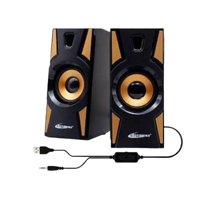 Speaker, Wired USB2.0 Powered with Subwoofer Sounds, for Extra BASS