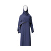 Abaya, Korean Georgette Ensemble with Pleating Details & Contrast Piping, for Women