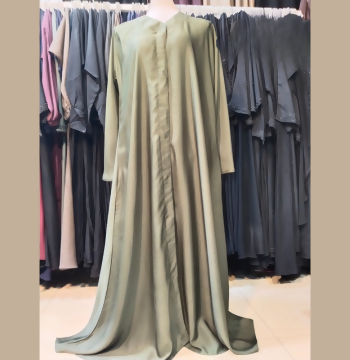 Abaya, Embroidery Along The Cuffs & Hemline, for Women