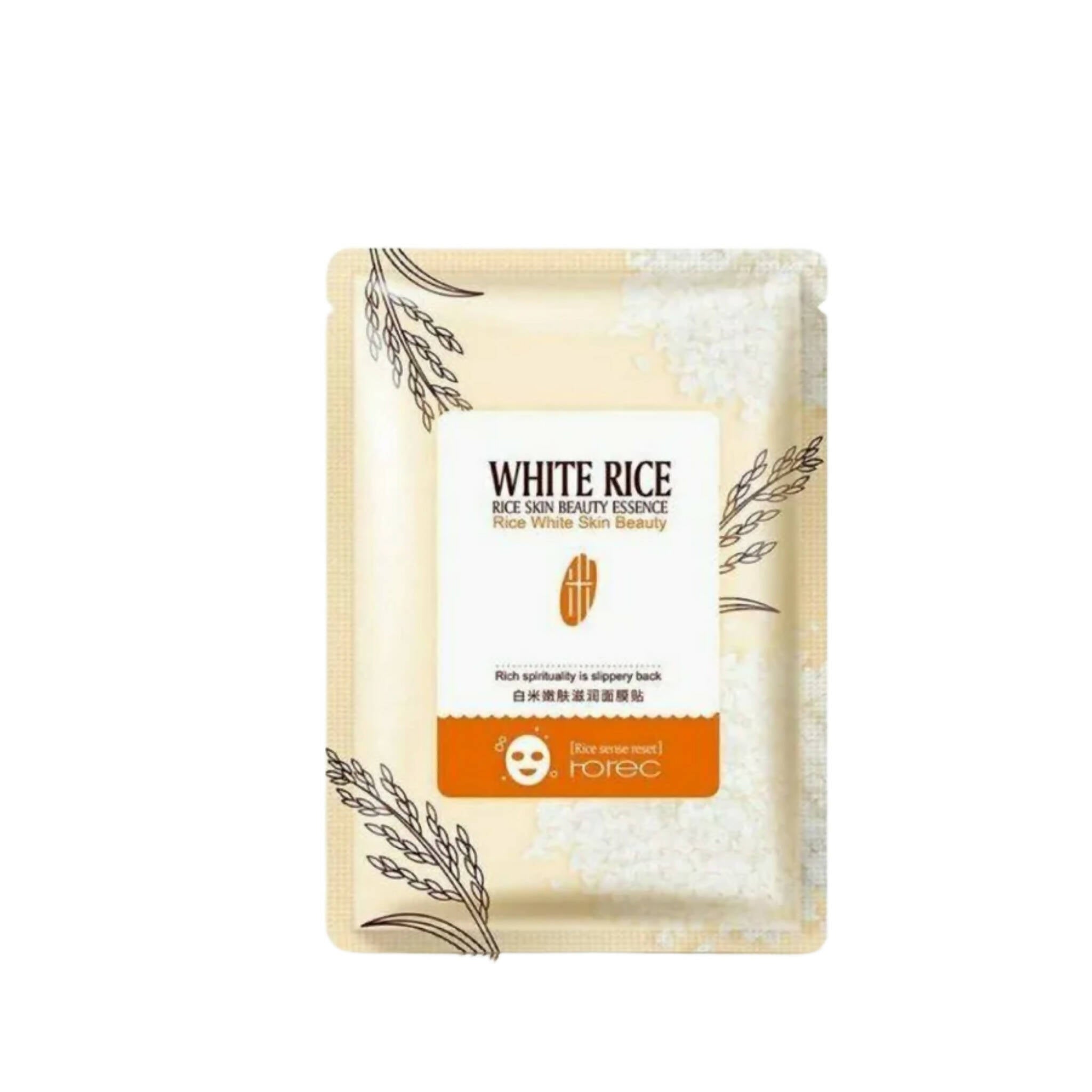 White Rice Face Sheet Mask, Keeps Skin Smooth & Soft