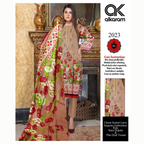 Unstitched Suit, Classic Kasturi Lawn with Sequence Embroidery, for Women