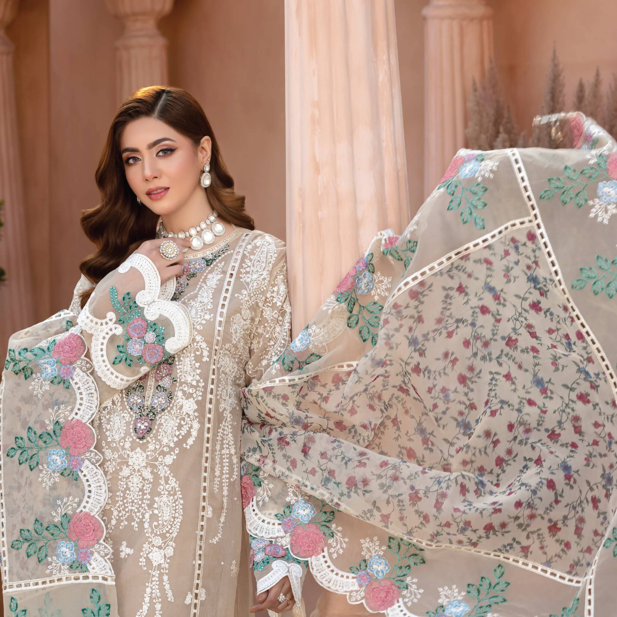 Crinkle Chiffon Ensemble