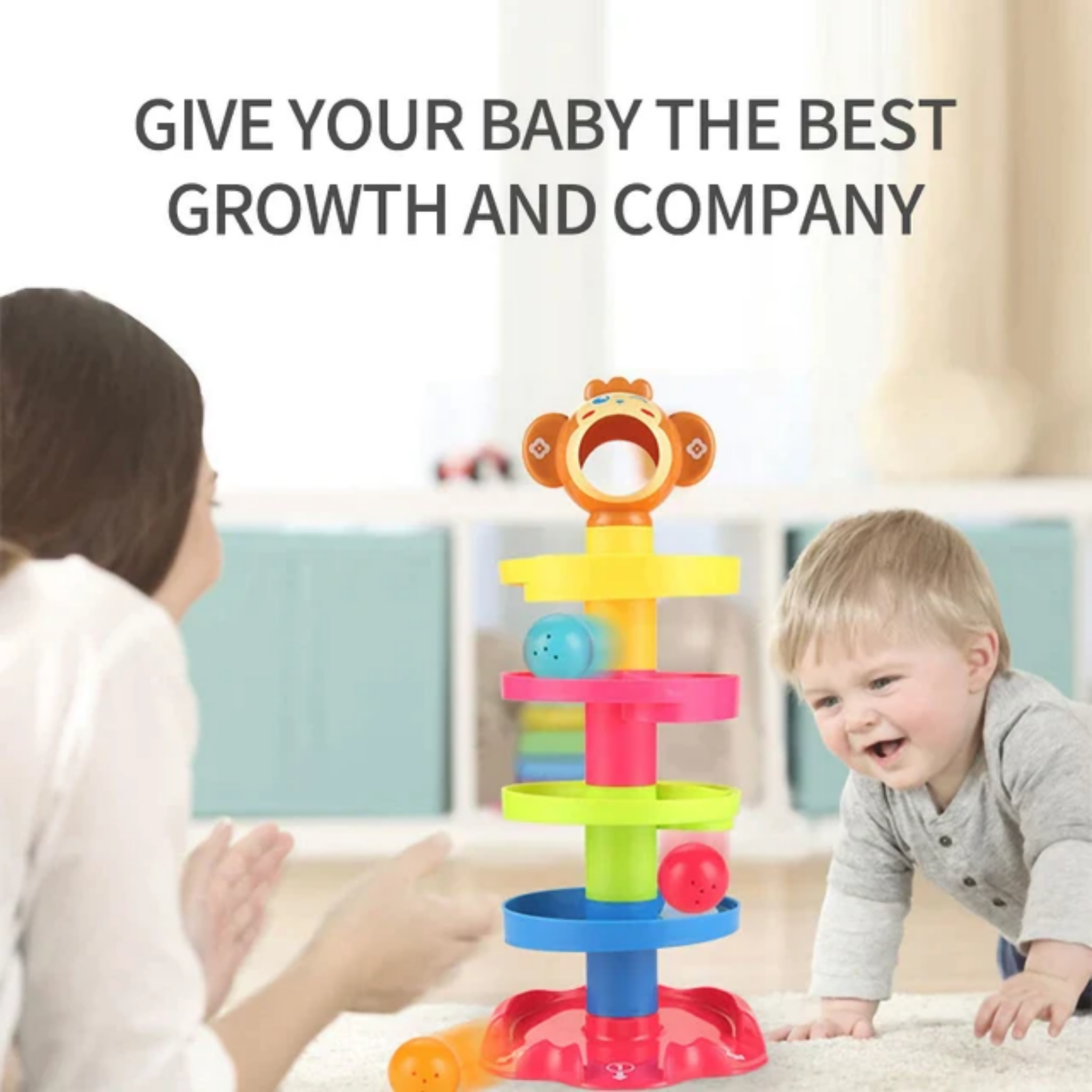 Monkey Roll N Ball Tower, Roll & Play Adventures Await, for Kids'