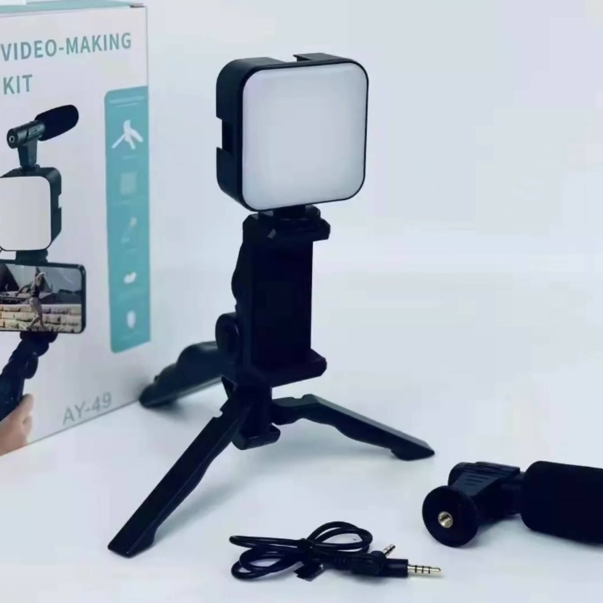 Vlogging Kit With Microphone, AY-49 Video Making