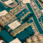 Unstitched Suit, Lawn Fully Embroidered Front Organza Dupatta & Dyed Trouser