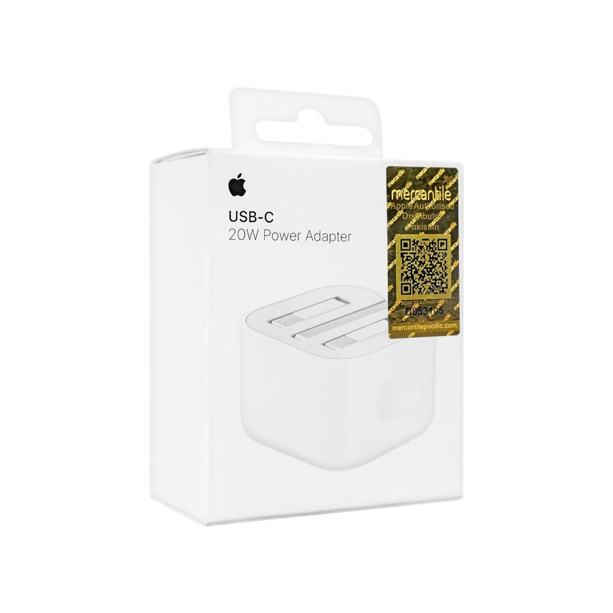 Power Adapter, Apple 20W USB C with Cable, Convenient for home, or On-the-Go charging
