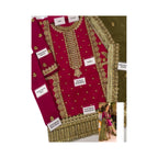 Unstitched Suit, Elegant Chiffon & Malai Ensemble with Exquisite Embroidery