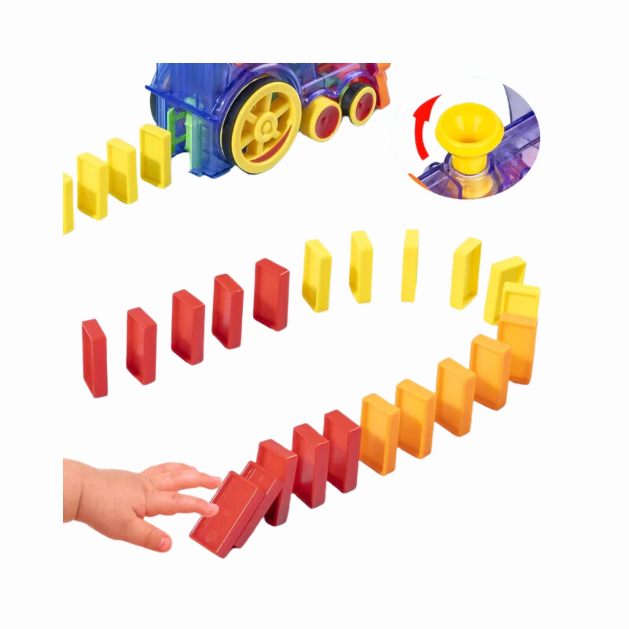 Domino Electric Train, Tumble Down Action with Lights & Sound