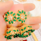 Earrings, Kundan Jhumki, Regal Elegance & Sparkling Brilliance, for Women