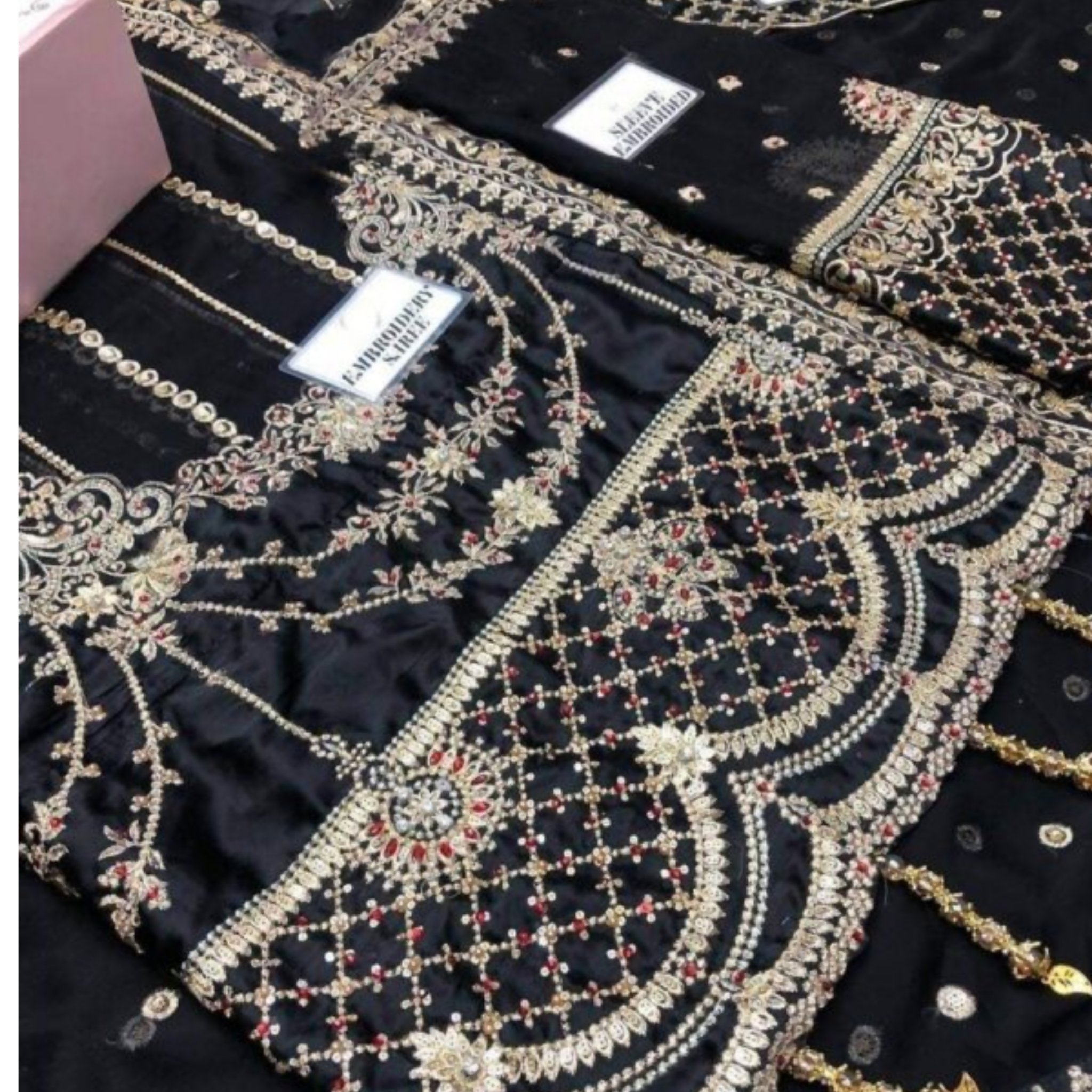 Wedding Saree, Opulent Designer & Luxury in Pure Chiffon, for Ladies