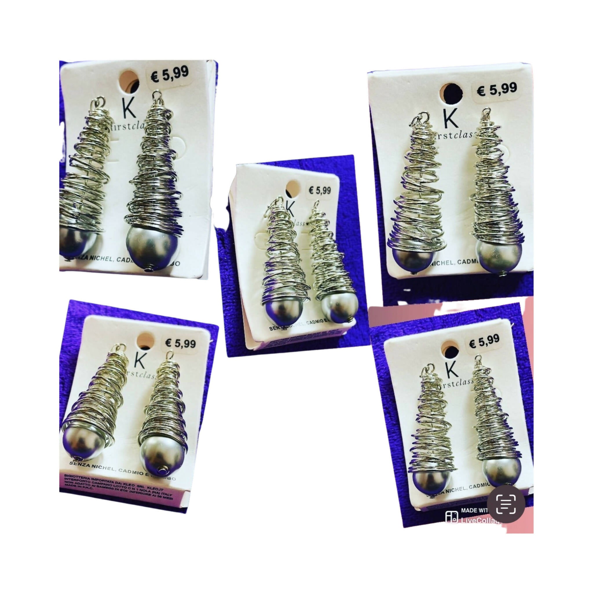 Wire Hook Earrings with Silver Wire and Pink Pearl