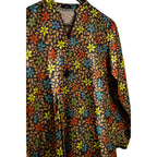 Khaddar Black Peplum, Charming Floral Print, Lace Detailing, Golden Accents