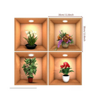 Wall Decor, PVC - 4 Pcs Set, Waterproof and Removable, 30 x 30 cm
