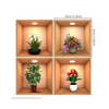 Wall Decor, PVC - 4 Pcs Set, Waterproof and Removable, 30 x 30 cm