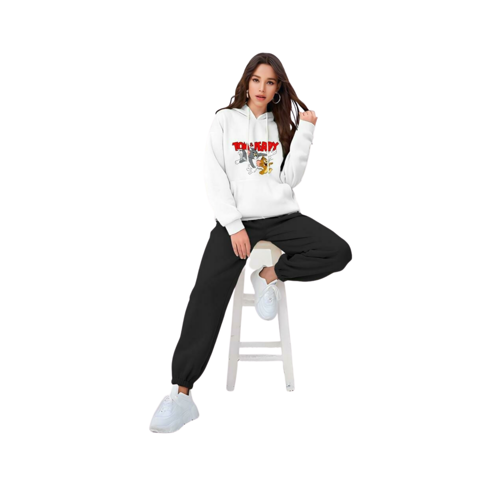 Track Dress, Comfortable Hoodie & Trouser Set, for Women