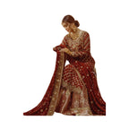 Unstitched Suit, Elegant Chiffon & Silk Ensemble, Intricate Embroidery with Jamawar Trouser