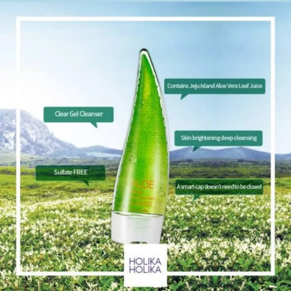 Aloe Vera Cleansing Foam, Korean Skincare with Natural Ingredients