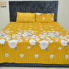 Bed Sheet, Revitalize your bedroom with the T-200 Yellow Lotus Cotton