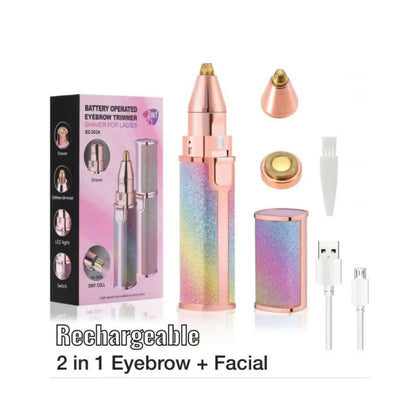 Eyebrow Trimmer & Shaver, Flawless Brows, 2-in-1, for Ladies