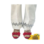 Trouser, New Classic Bell Bottom in Cotton Fabric with Organza Insertion, for Women.