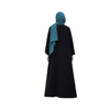 Abaya, Elegant Summer Style in Imported Wool Peach Fabric, for Women