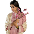 Suit, Embroidered 3Pc High-Quality Viscose Fabric with Delicate & Pearl Buttons