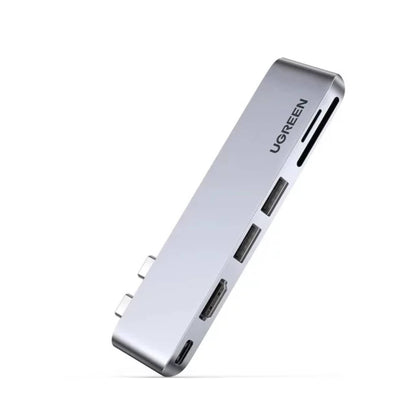 USB-C Hub, 6-In-2, 4K HDMI, Thunderbolt 3 Compatible, 100W PD, USB 3.0, SD/TF Card Reader