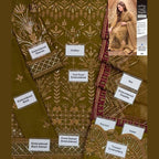 Unstitched Suit, Full Embroidery, Sequin Work & Heavy Net Dupatta, for Women