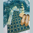 Unstitched Suit, Organza Mirror Work & Delicate Charm, for Women