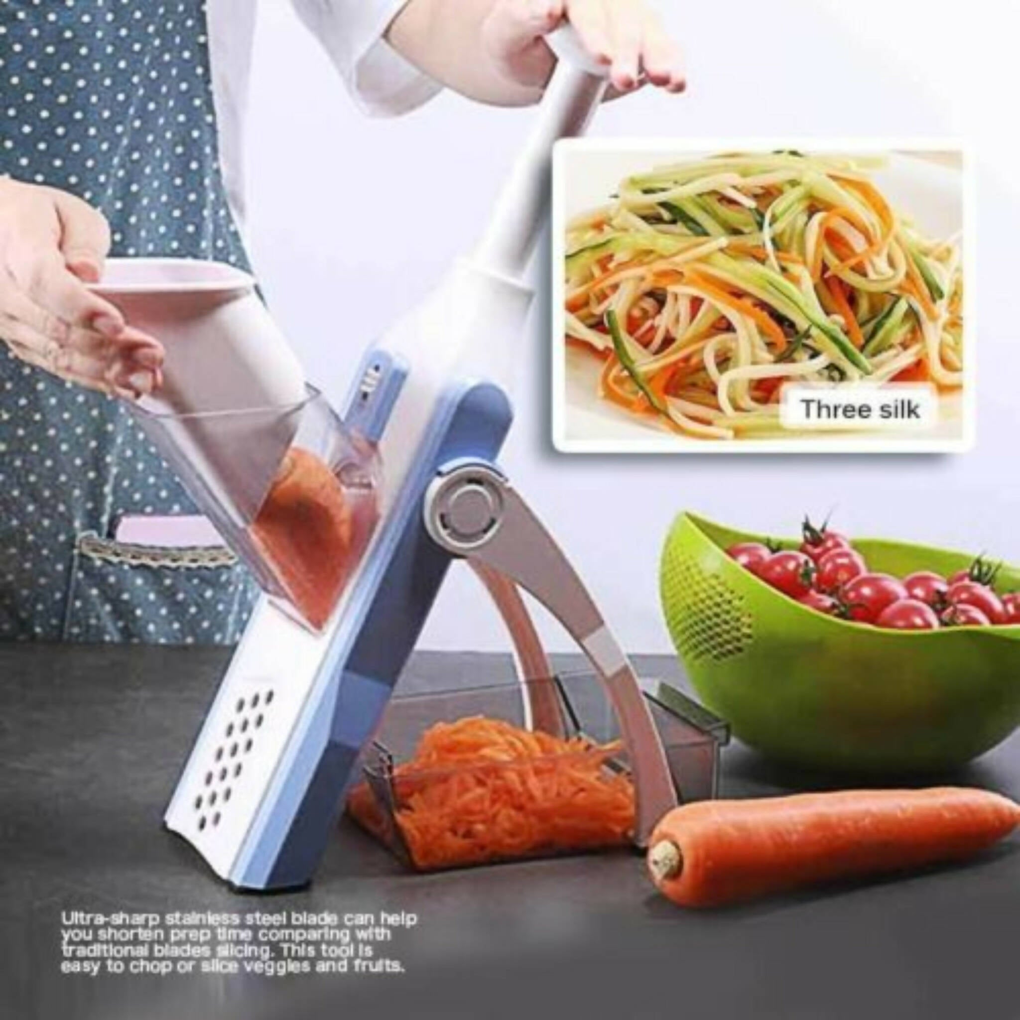 Mandoline Spring Slicer, Effortlessly Slice and Dice