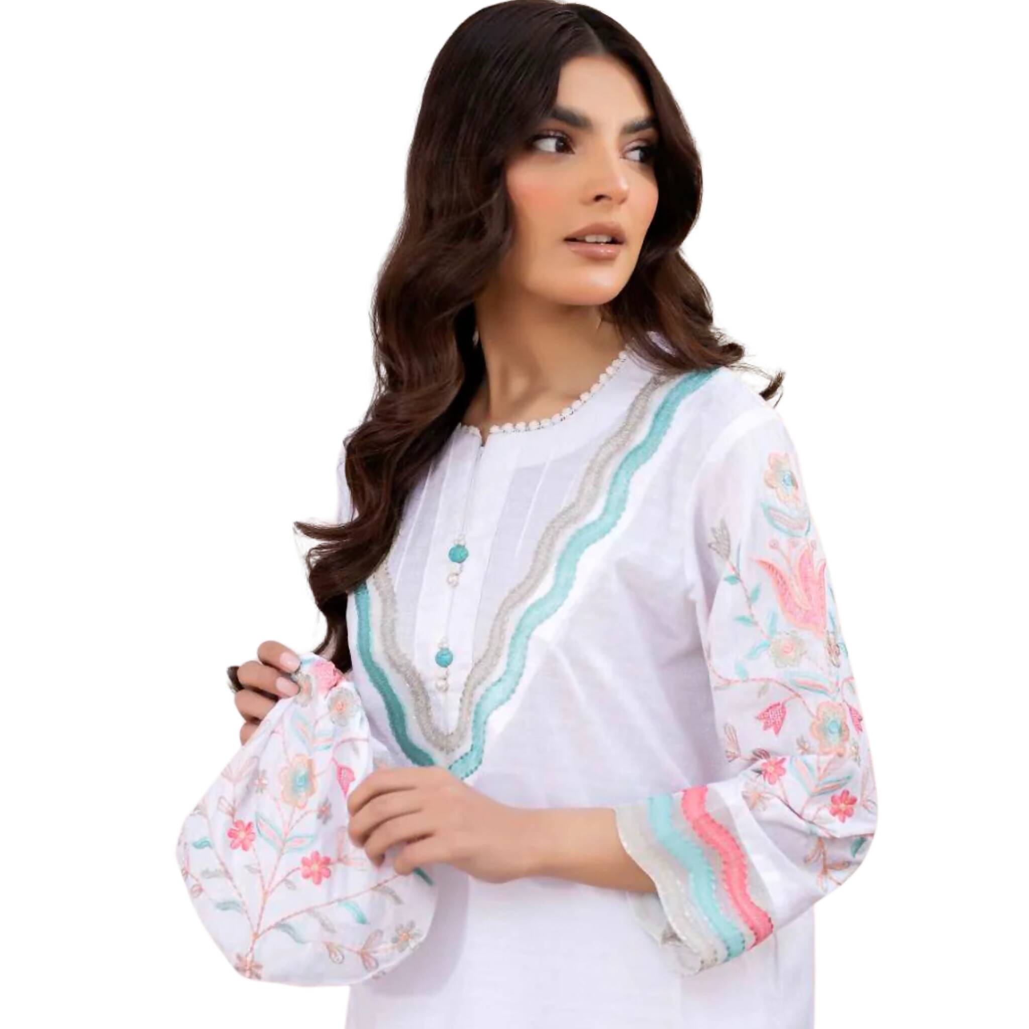 2-Piece Suit, Summer Elegance with Embroidered Details, for Women