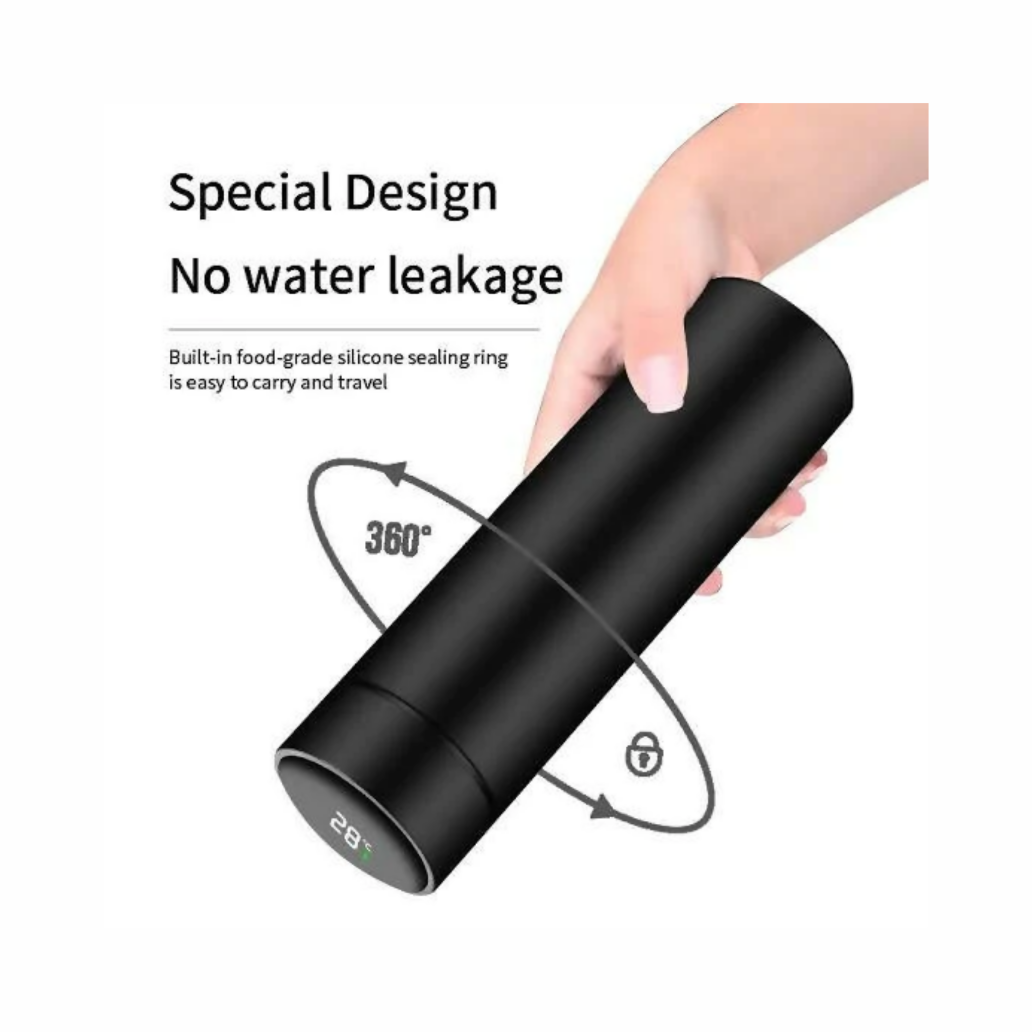 Thermos Flask, 500ML Capacity, LED Digital Display, Slim & Easy to Clean