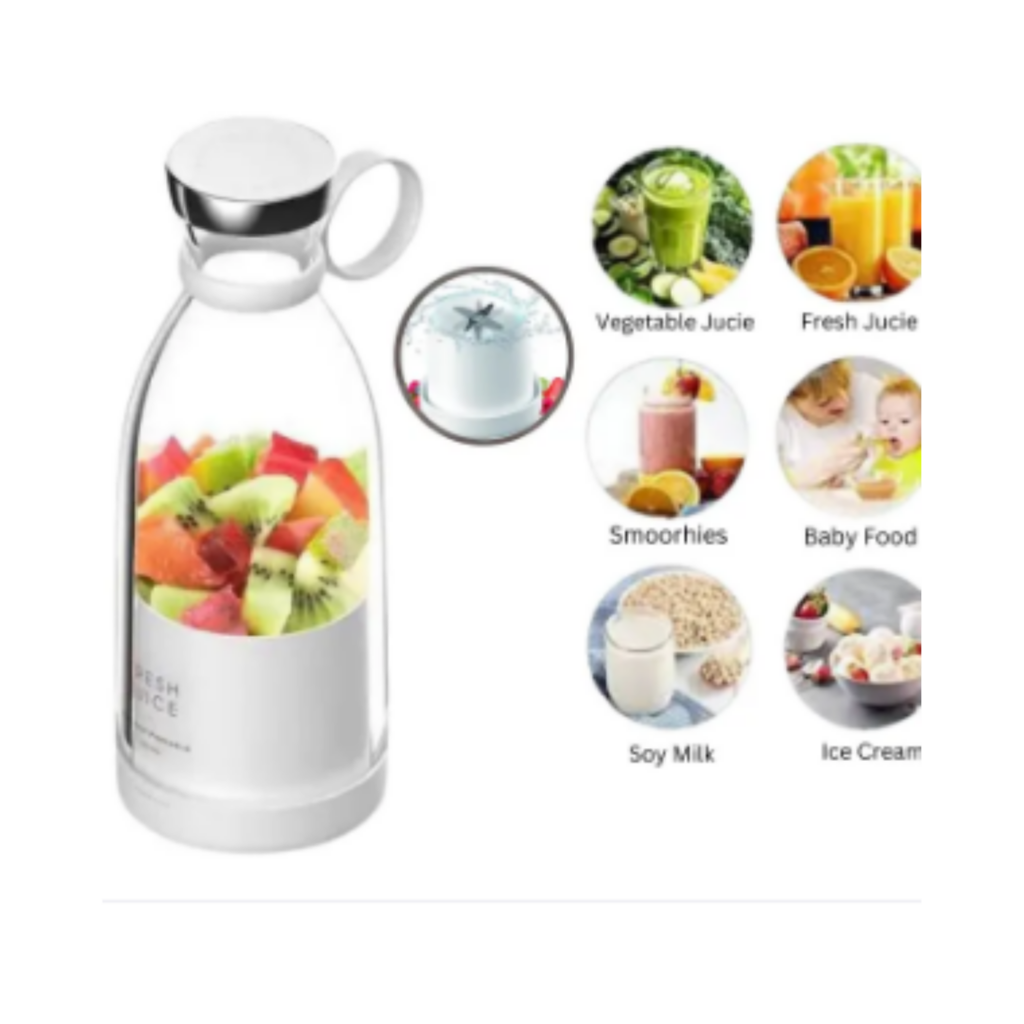 Jucier Bottle, Effortless Relaxation, Seamless Charging - Anytime, Anywhere!