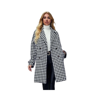 Long Coat, White Arrow Printed & Winter Stylish, for Ladies'