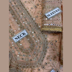 Unstitched Suit, Luxury Heavy work & Wedding Desinger peech With Embroidered Dupatta, for Women