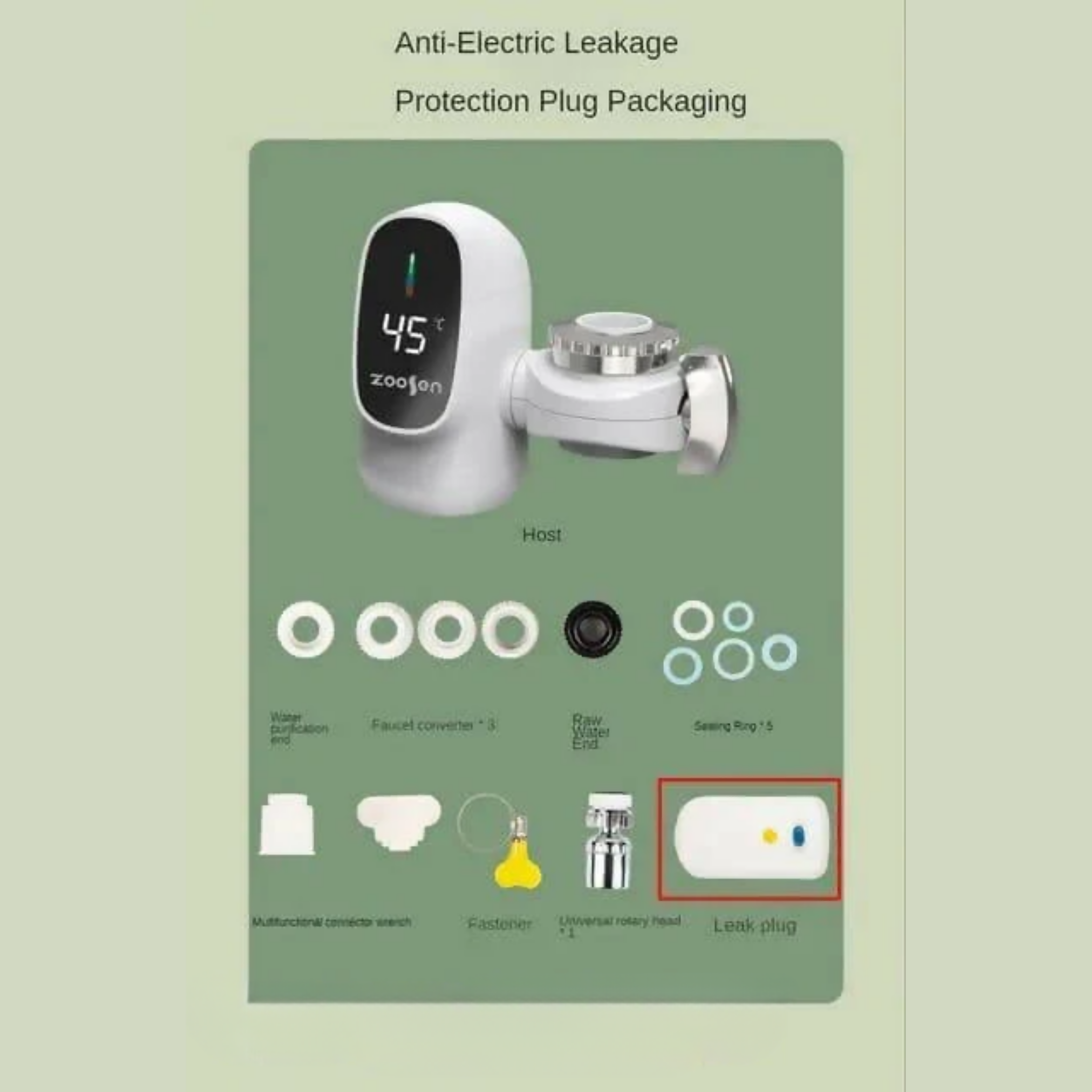 Electric Water Heater, Easy Installation, Durable Plastic Construction, 220V