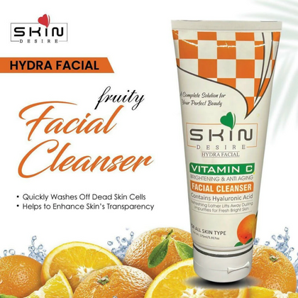 Facial Cleanser, Hydra Facial, Vitamin C, Brightening & Anti Aging