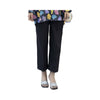 Trouser, Chic Black Cambric Trousers with Delicate Lace Accents, for Women