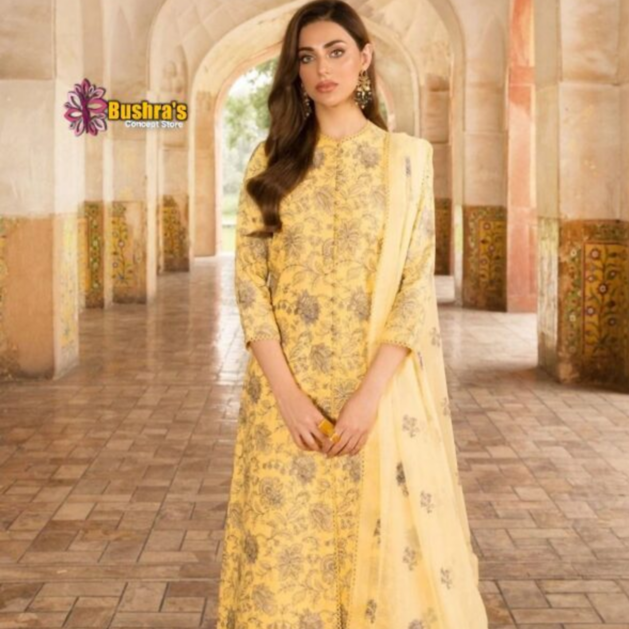 Unstitched Suit, Full Heavy Embroidery Work On The Sleeves, for Women