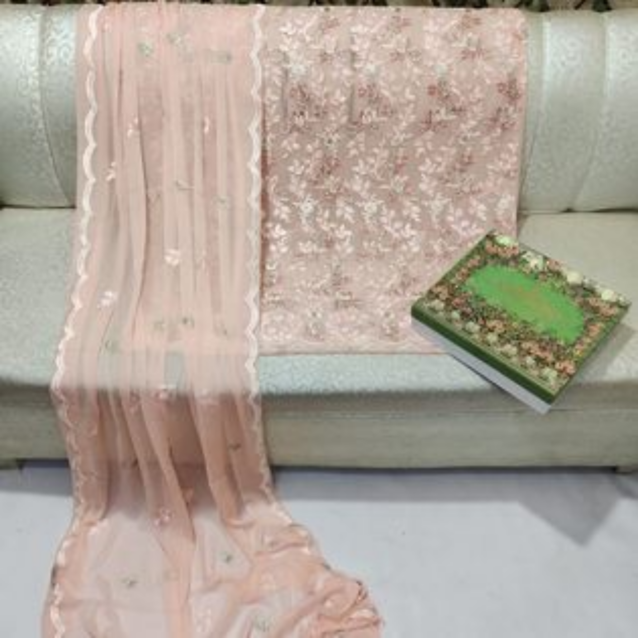 Unstitched Suit, Embroidered with Full Jall Shirt in Soft Chiffon , for Women