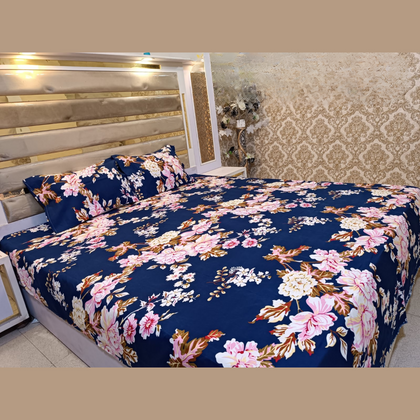 Bedsheet, Crystal D China, King Size Comfort in Cotton Satin