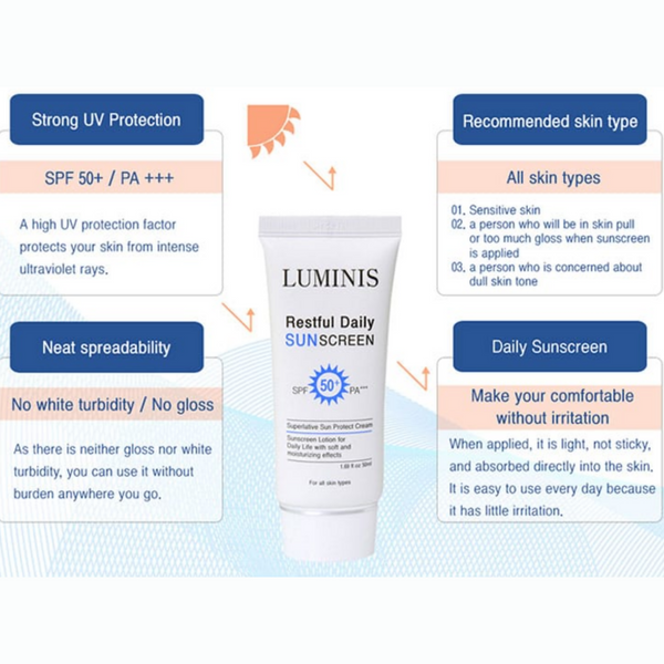 Luminis Sunscreen, Lightweight Daily Protection Against UV Rays