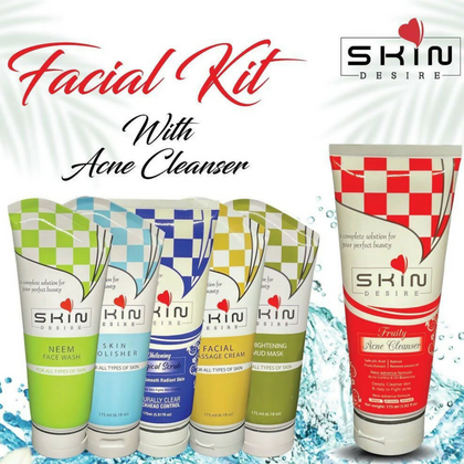 Facial Kit, Skin Desire With Acne Cleanser - Pack Of 6