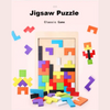 Puzzle Board, Wooden Tangram & Vibrant Tangram Fun, for Kids'